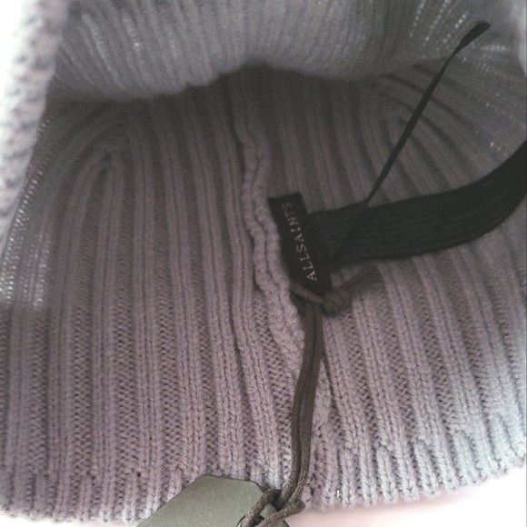 All Saints Rib Mixed Beanie Blue - Picture 3 of 4